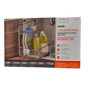 Sliding Undersink Organizer Add Storage Space Under Sink Kitchen Bathroom Home